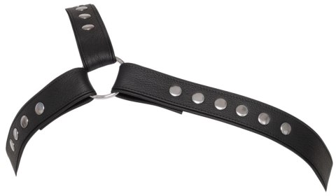 ZADO Men's Leather Harness S-L czarny skorzany uprząż regulowana
