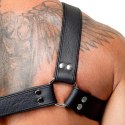 ZADO Men's Leather Harness S-L czarny skorzany uprząż regulowana
