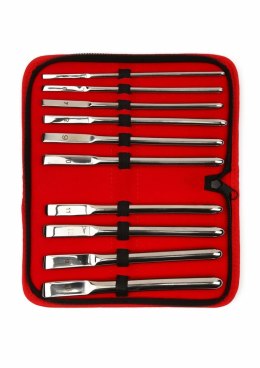 Mr. Steel Single-End Zestaw 10 sond stalowych do rozszerzania, srebrny