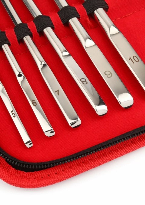 Mr. Steel Single-End Zestaw 10 sond stalowych do rozszerzania, srebrny