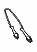 Mr. Steel Tweezer Nipple Clamps Black - regulowane klamry ze stali