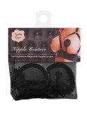 Satin Nipple Covers w Tassel czarne satynowe osłonki z frędzlami