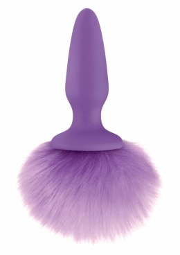 Bunny Tails silikonowy korek z puszystym ogonkiem, kolorowy, średni