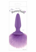 Bunny Tails silikonowy korek z puszystym ogonkiem, kolorowy, średni