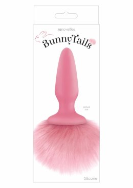 Bunny Tails silikonowy korek z puszystym ogonkiem, rożowy, średni