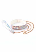 Cosmo Bondage Collar & Leash holograficzny, regulowany, winylowy
