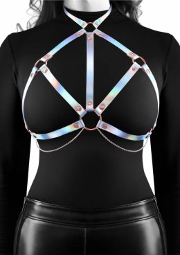 Cosmo Harness Crave - stylowy uprząż na klatkę piersiową, regulowana, czarna L/XL