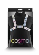Cosmo Harness Rogue - regulowany pas na klatkę piersiową, winyl, S/M