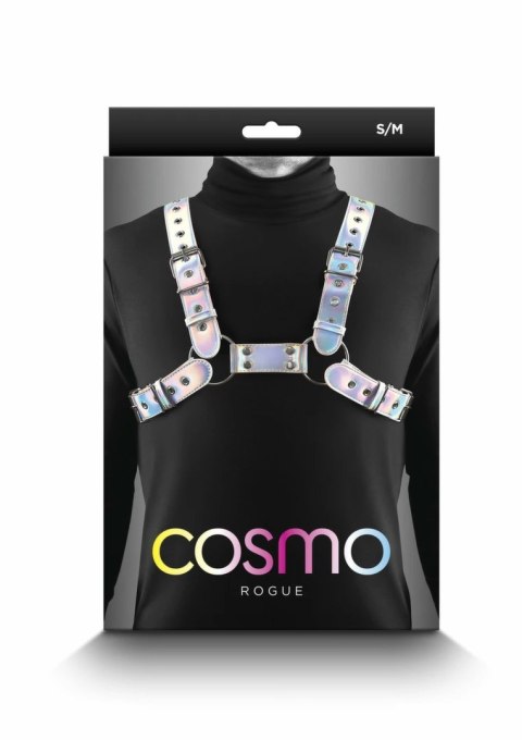 Cosmo Harness Rogue - regulowany pas na klatkę piersiową, winyl, S/M