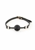 Fetish & Fashion Fran Gag - regulowany pasek, kulka PU, czarny