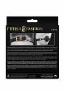 Fetish & Fashion Fran Gag - regulowany pasek, kulka PU, czarny