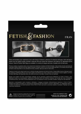 Fetish & Fashion Fran Gag - regulowany pasek, kulka PU, czarny