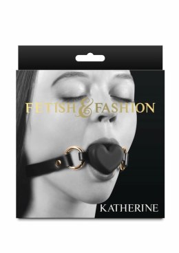 Fetish & Fashion Katherine Gag - regulowany pas z kulą PU, czarny
