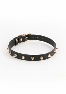 Fetish & Fashion Medusa Collar skorzany z ćwiekami, regulowany, czarny