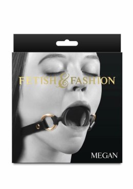 Fetish & Fashion Megan Gag - regulowany pasek, syntetyczny materiał PU