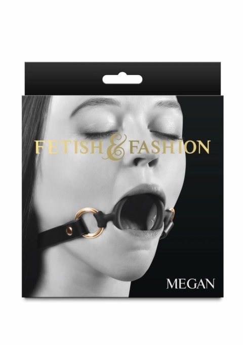 Fetish & Fashion Megan Gag - regulowany pasek, syntetyczny materiał PU