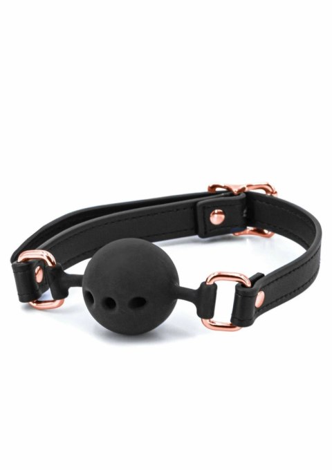 NS Novelties Bondage Couture Ball Gag - elegancki knebel, granatowy