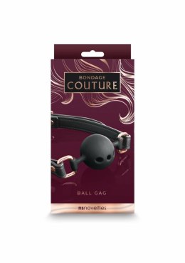 NS Novelties Bondage Couture Ball Gag - elegancki knebel, granatowy