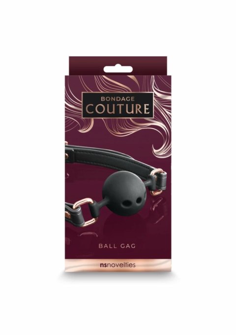 NS Novelties Bondage Couture Ball Gag - elegancki knebel, granatowy