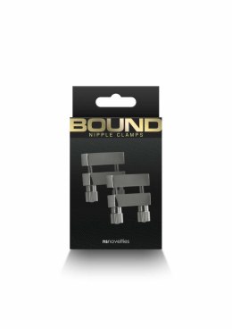 NS Novelties Nipple Clamps V1 metalowe regulowane z silikonowymi końcowkami