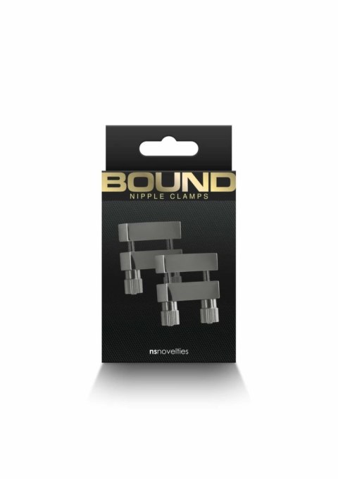NS Novelties Nipple Clamps V1 metalowe regulowane z silikonowymi końcowkami