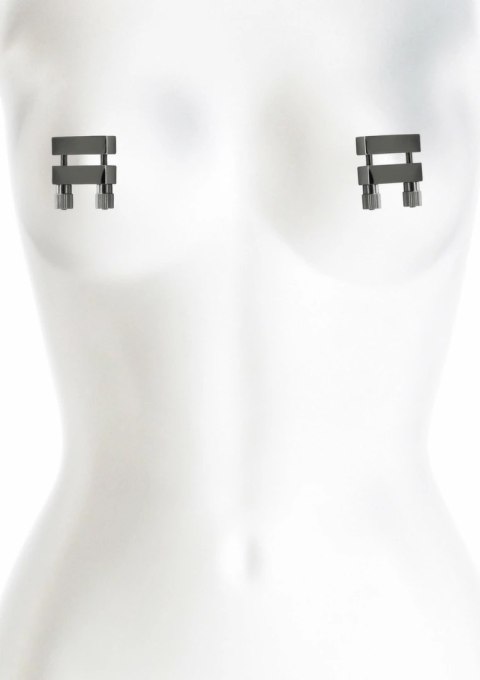 NS Novelties Nipple Clamps V1 metalowe regulowane z silikonowymi końcowkami