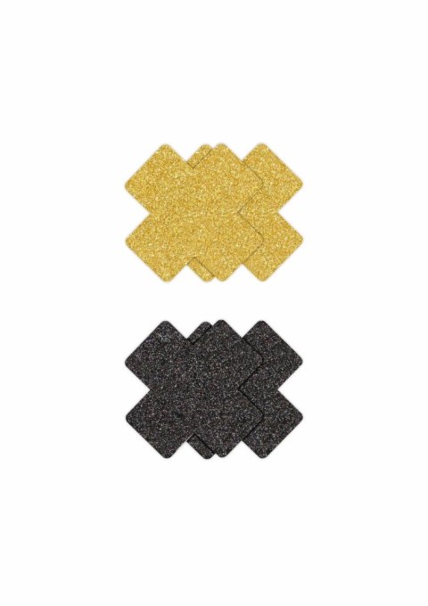 NS Novelties Pretty Pasties Glitter Cross 2 pary - samoprzylepne ozdoby