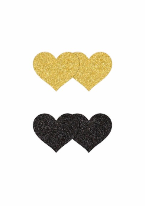 NS Novelties Pretty Pasties Glitter Hearts 2 pary - samoprzylepne ozdoby