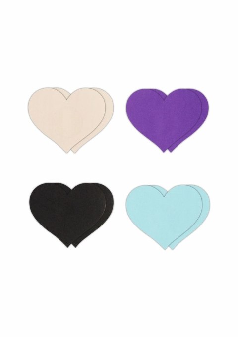 NS Novelties Pretty Pasties Heart I - Zestaw 4 par ozdobnych naklejek