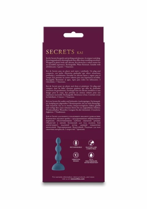Secrets Kai silikonowy masażer z wibracjami, 3 prędkości, 7 trybow