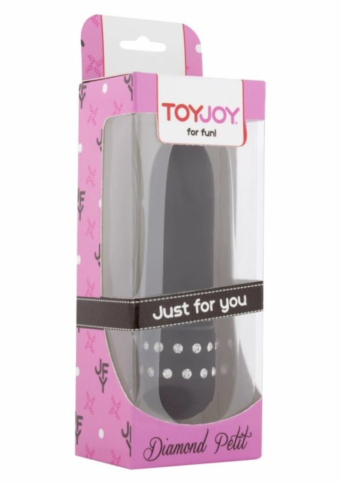 ToyJoy Diamond Petit Vibrator kompaktowy model z kryształkami, czarny