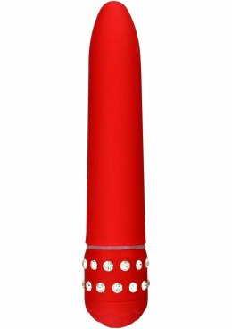 ToyJoy Diamond Superbe Vibrator klasyczny model z kryształkami, srebrny