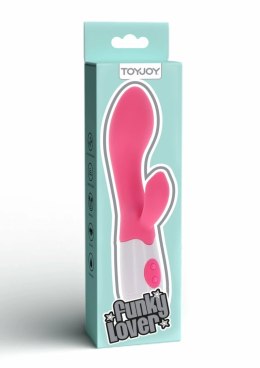 ToyJoy Funky Lover Vibrator silikonowy model z 4 trybami wibracji fioletowy
