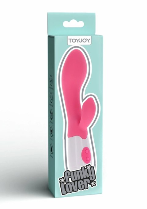 ToyJoy Funky Lover Vibrator silikonowy model z 4 trybami wibracji fioletowy