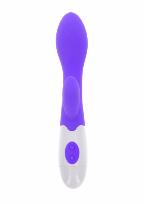 ToyJoy Funky Lover Vibrator silikonowy model z masażerem łechtaczki fioletowy