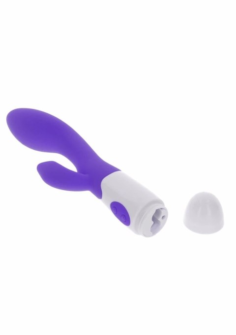 ToyJoy Funky Lover Vibrator silikonowy model z masażerem łechtaczki fioletowy