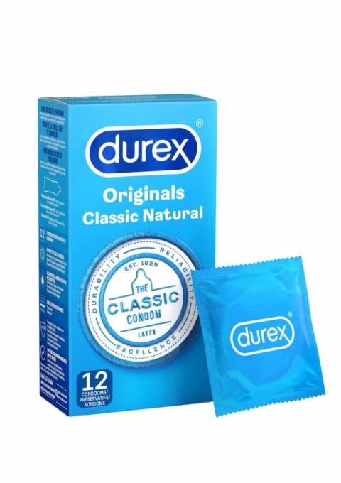 Durex Classic Natural 6 szt. prezerwatywy lateksowe 56mm Pleasure-Fit