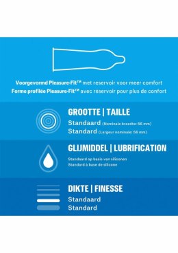 Durex Classic Natural 6 szt. prezerwatywy lateksowe 56mm Pleasure-Fit