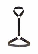 Harness Deluxe satynowy pas z regulacją czarny uniwersalny