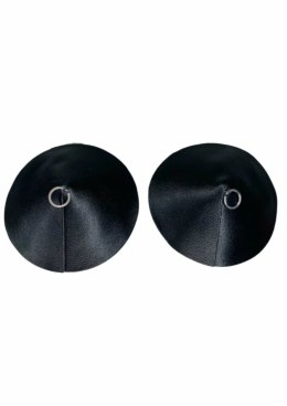 Kinky Diva PU Leather - Ozdobne nakładki na ciało z pierścieniem, czarne