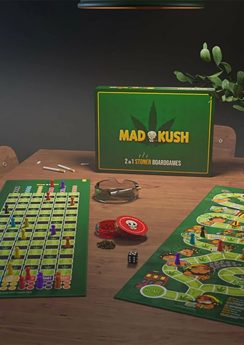 MadKush Game gra planszowa dwustronna z akcesoriami imprezowa