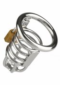 Mr. Steel Master Chastity Cock Cage stalowy system blokujący Srebrny