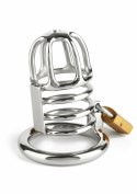 Mr. Steel Master Chastity Cock Cage stalowy system blokujący Srebrny