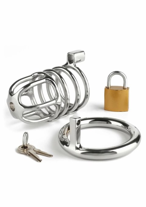 Mr. Steel Master Chastity Cock Cage stalowy system blokujący Srebrny
