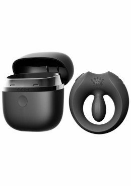 Zalo Apis Vibrating Couples Ring - silikonowy pierścień z aplikacją, czarny