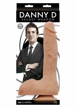 Danny D Secret Weapon Dong 26,5 cm TPE z przyssawką, naturalny
