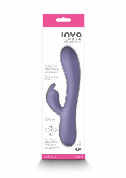 INYA Luv Bunny silikonowy masażer z 16 trybami pracy, rożowy