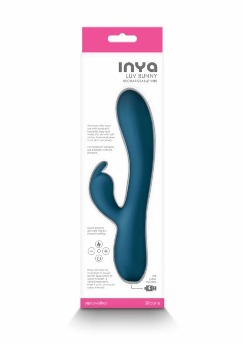 INYA Luv Bunny silikonowy masażer z 16 trybami pracy, rożowy