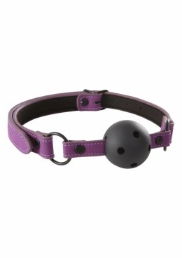 Lust Ball Gag fioletowy - komfortowy knebel z neoprenową wyściołką
