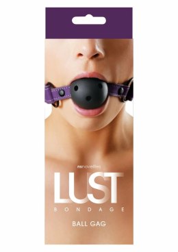 Lust Ball Gag fioletowy - komfortowy knebel z neoprenową wyściołką